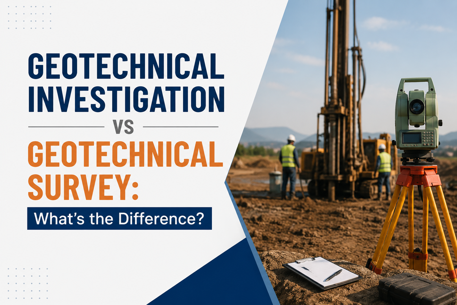 Geotechnical Investigation vs Geotechnical Survey: What's the Difference?